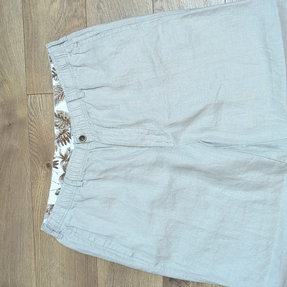28 Palms 100% Linen Pants Mens XL/30 Relaxed Fit Cream Vacation - Picture 2 of 8